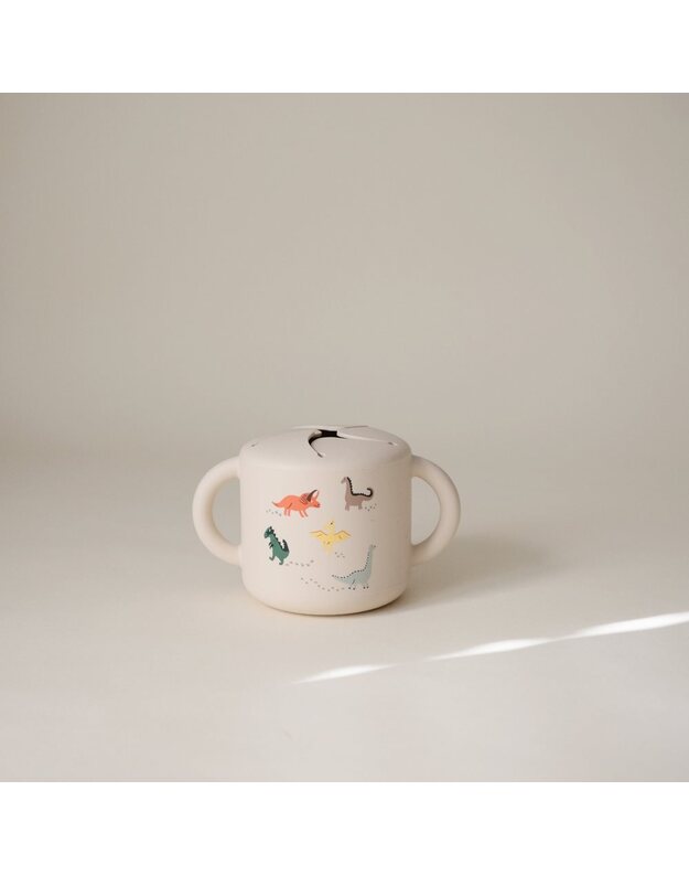 Mushie silikoninis užkandžių puodelis Dinosaurs 1