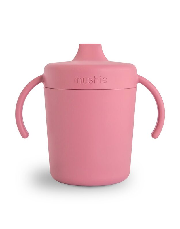 Mushie puodelis su snapeliu Dusty Rose, rožinis