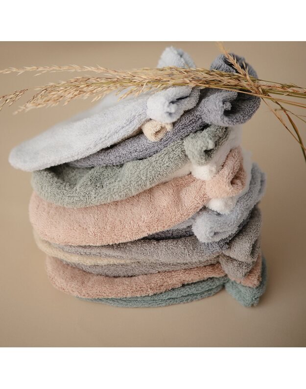 Mushie bath mitt Fog, 2pk 4