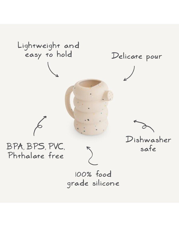 Mushie silikoninis laistytuvas French Blue, melsvas 4