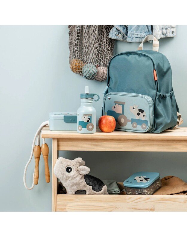 Done by Deer nerūdijančio plieno gertuvė su šiaudeliu Tiny Farm, mėlyna