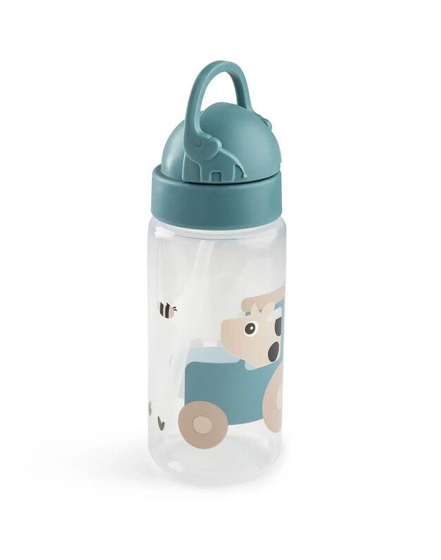 Done by Deer gertuvė su šiaudeliu Tiny Farm, 350ml, mėlyna