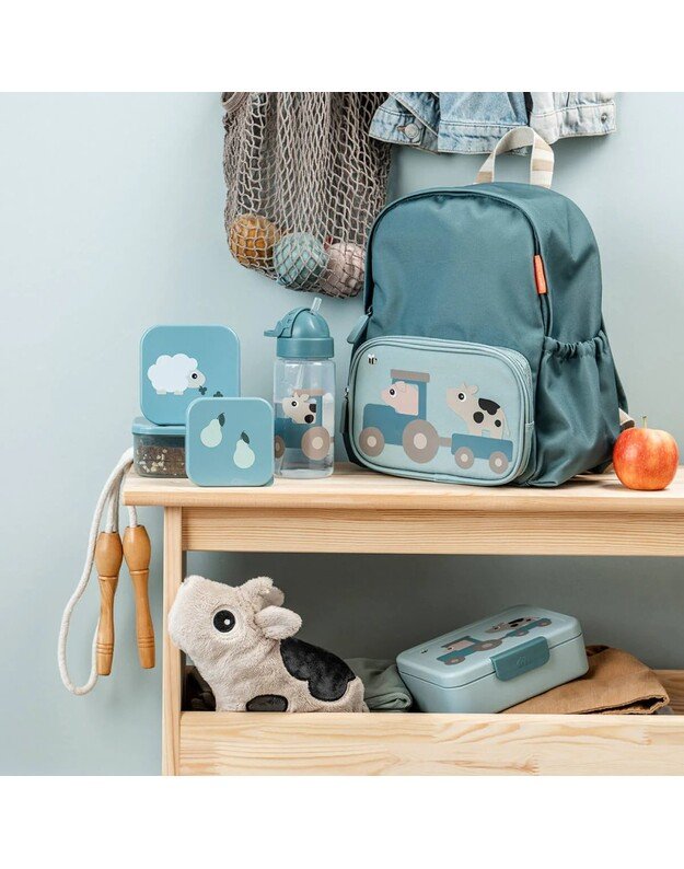 Done by Deer gertuvė su šiaudeliu Tiny Farm, 350ml, mėlyna