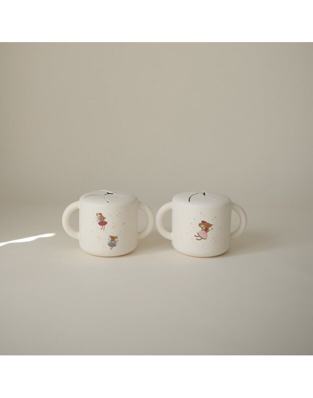 Mushie silikoninis užkandžių puodelis Fairy Mice