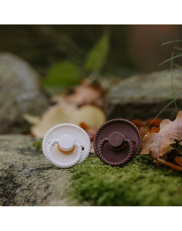 FRIGG Rope silikona māneklītis Cream/Cocoa, 2gab, dažādi izmēri