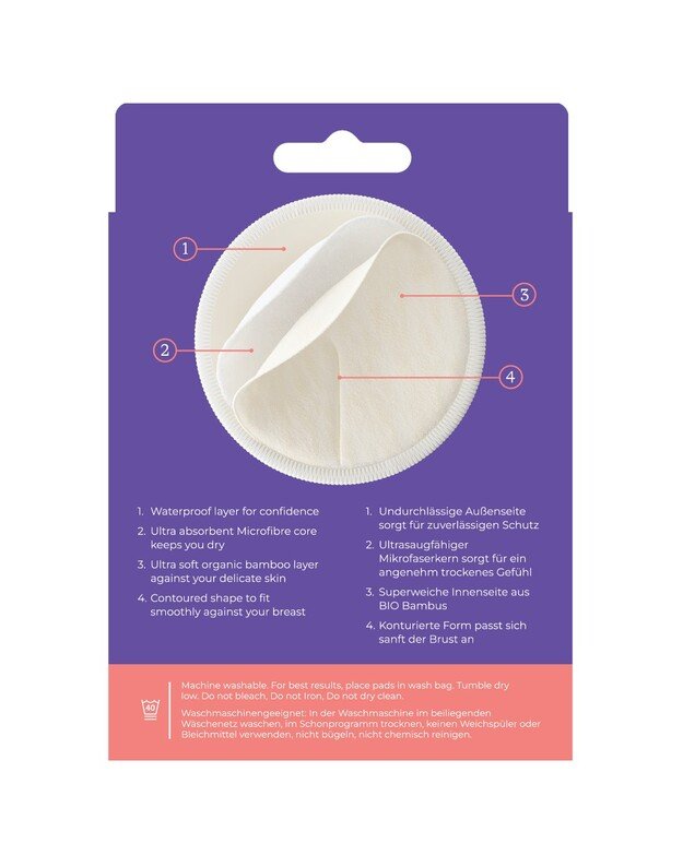 Lansinoh washable nursing pads, 4 pcs. 2