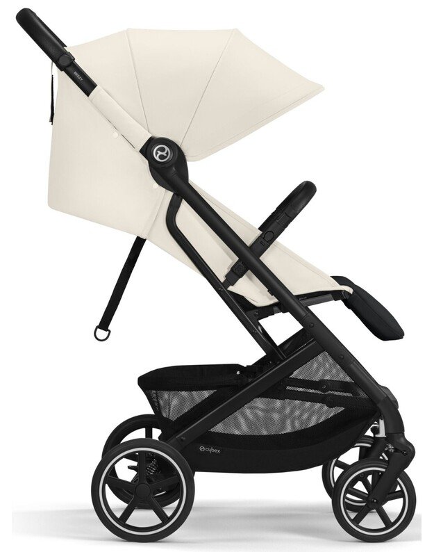 Vežimėlis Cybex Beezy BLK Canvas White, baltas