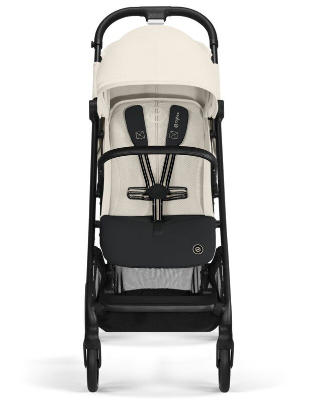 Vežimėlis Cybex Beezy BLK Canvas White, baltas