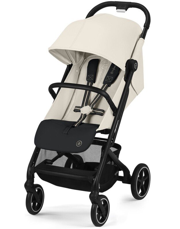 Vežimėlis Cybex Beezy BLK Canvas White, baltas