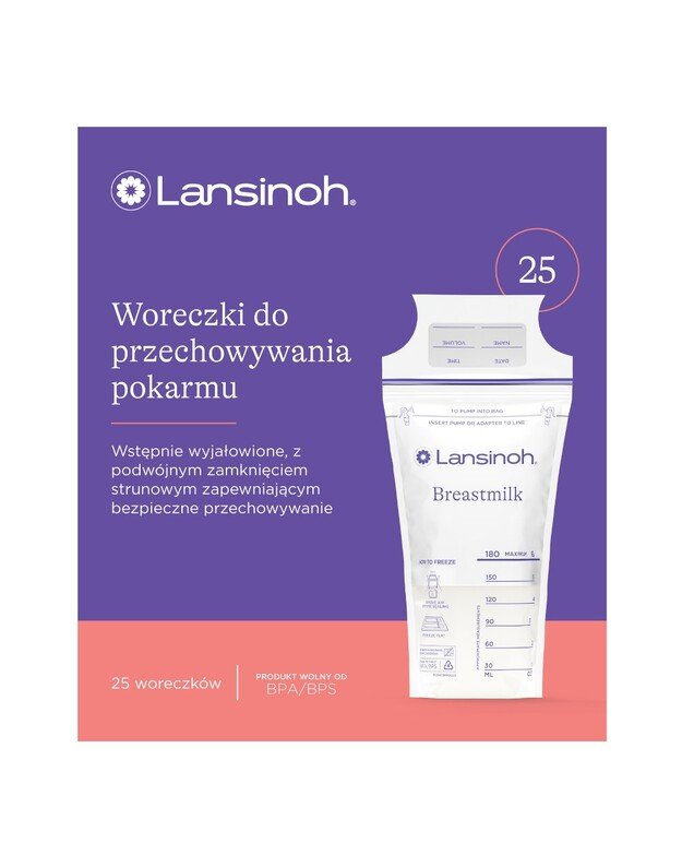 Lansinoh milk storage bags, 25 pcs. 5