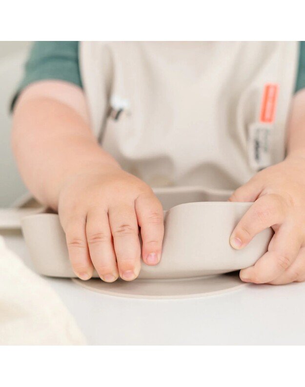 Done by Deer prilimpantis silikoninis dubenėlis Stick & Stay Sheepy, smėlio spalvos 3