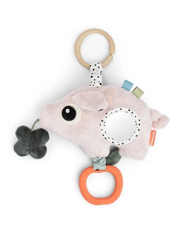 Done by Deer kabantis sensorinis veiklos žaislas Pigee, rausvas