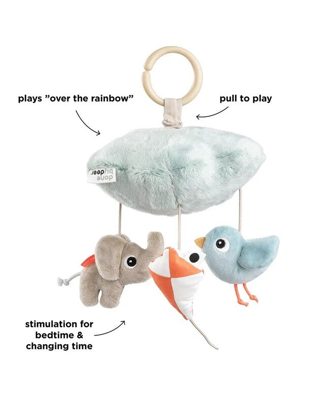 Done by Deer muzikinė karuselė Playground, mėlyna 1