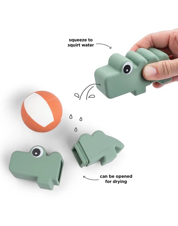 Done by Deer vonios žaislas Croco, žalias 1