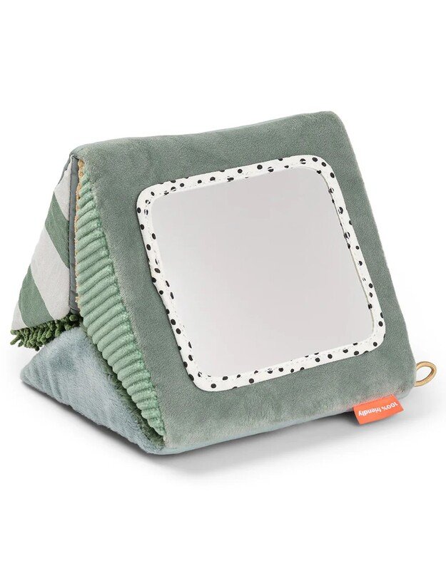 Done by Deer sensorinis išlankstomas lavinamasis žaislas su veidrodžiu Tiny Farm 2