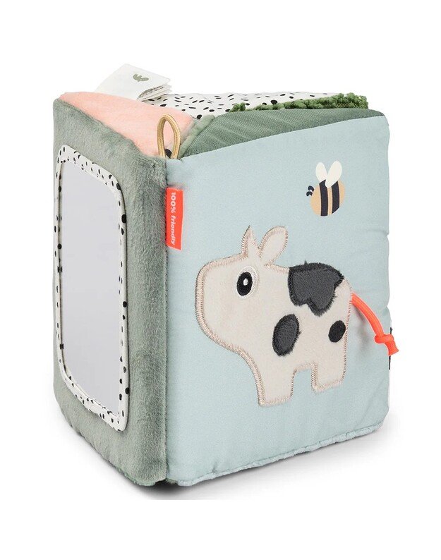 Done by Deer sensorinis išlankstomas lavinamasis žaislas su veidrodžiu Tiny Farm