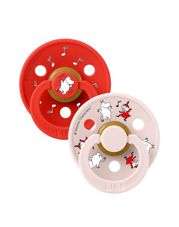 BIBS x Moomin Colour čiulptukai Dancing - Candy Apple mix, 2 vnt, įvairių dydžių 1