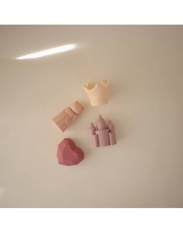 Mushie silikoniniai vonios žaislai Princess, 4 vnt. 1