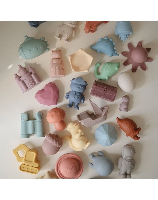 Mushie silikoniniai vonios žaislai Princess, 4 vnt. 6