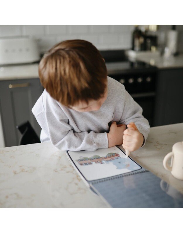 Mushie daugkartinė vandens spalvinimo knygelė Vehicles 1