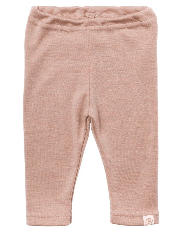 Engel ekologiškos merino vilnos ir šilko vaikiškos tamprės - leginsai Dusty Rose, rausvos