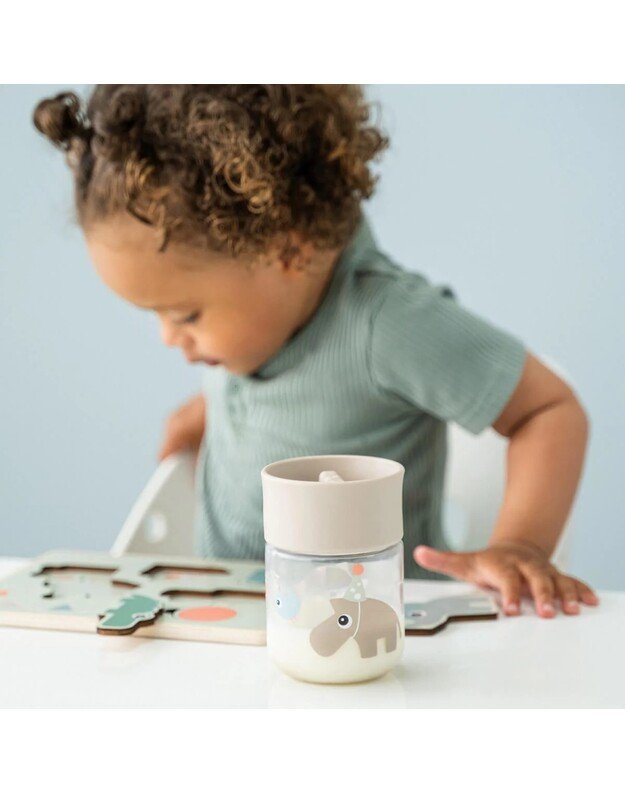 Done by Deer mokymosi gertuvė 360° Celebration, 260ml, smėlio spalvos