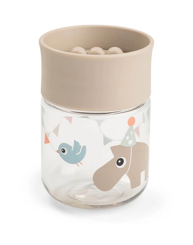 Done by Deer mokymosi gertuvė 360° Celebration, 260ml, smėlio spalvos