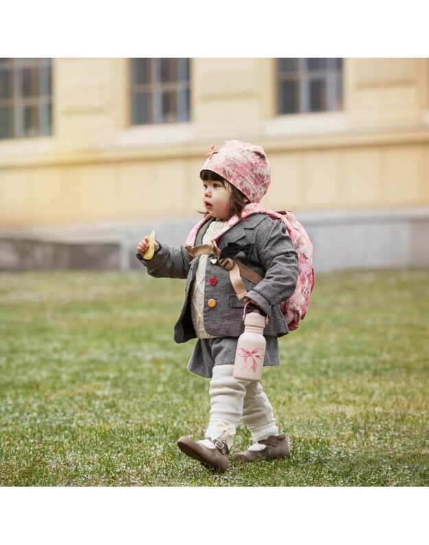 Elodie Details nerūdijančio plieno gertuvė su šiaudeliu Rosy Bow, rausva
