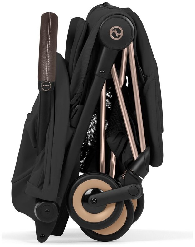 Cybex  COYA vežimėlis RoseGold Sepia Black, juodas