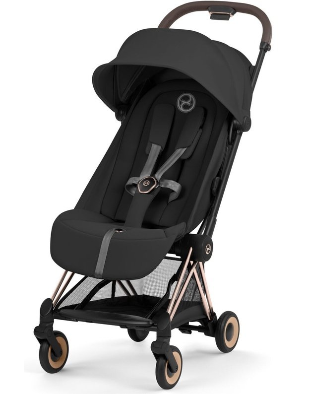 Cybex  COYA vežimėlis RoseGold Sepia Black, juodas