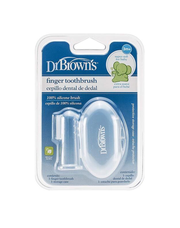 Dr Brown's ant piršto užmaunamas dantų šepetėlis (antpirštis)