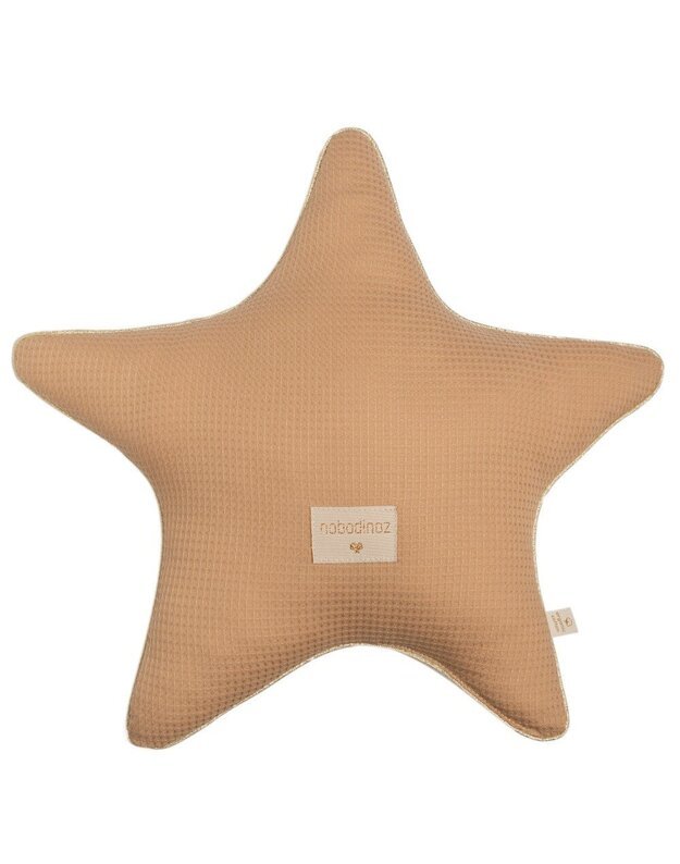 Nobodinoz decorative cushion ARISTOTE STAR, beige