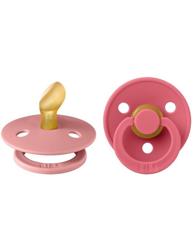 BIBS Colour pacifiers Dusty Pink / Coral (anatomic teat), 2 pk, various sizes