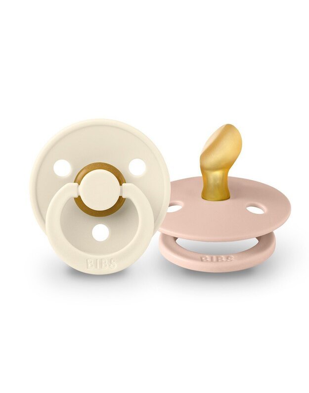 BIBS Colour pacifiers Ivory / Blush (anatomic nipple), 2 pk, various sizes