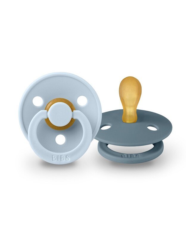 BIBS Colour pacifiers Baby Blue / Petrol (symmetric teat), 2 pk, various sizes