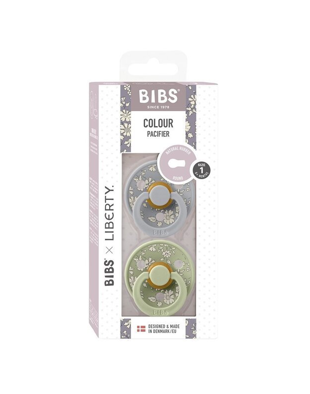 BIBS x Liberty Color pacifiers Capel Sage mix, 2 pk, various sizes