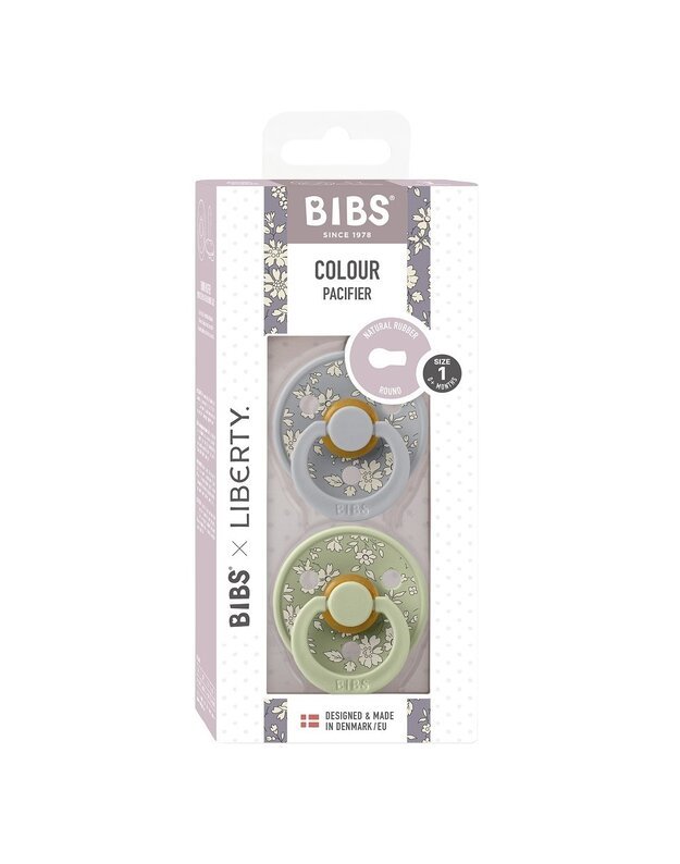 BIBS x Liberty Colour čiulptukai Capel Sage mix, 2 vnt, įvairių dydžių