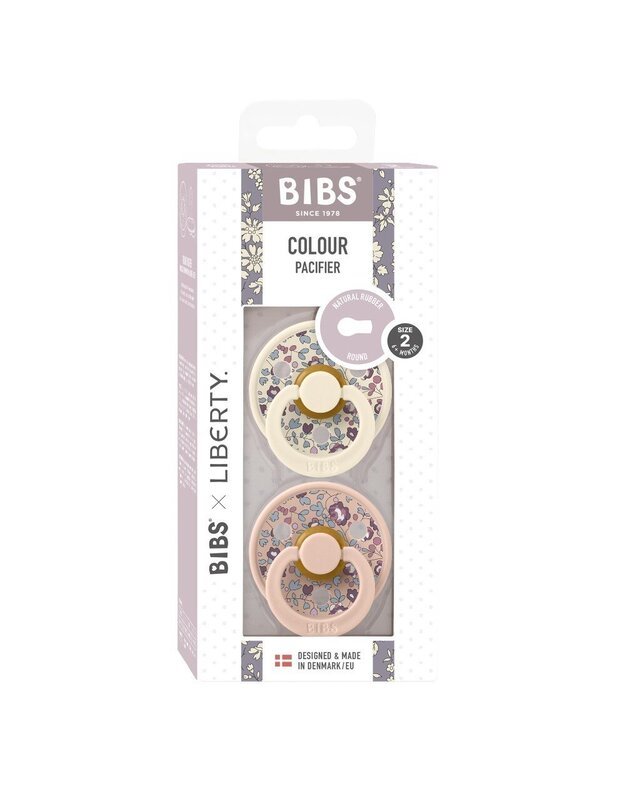 BIBS x Liberty Colour čiulptukai Eloise Blush mix, 2 vnt, įvairių dydžių