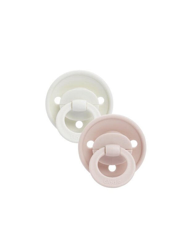 Elodie Details lateksiniai čiulptukai 0-6 mėn. Binky Bundle - Powder Pink, baltas/rožinis, 2vnt