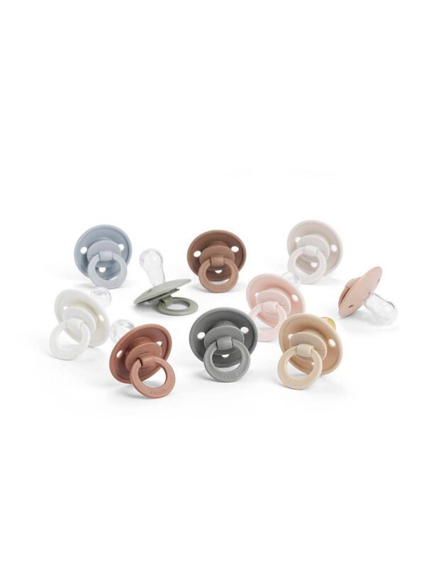 Elodie Details silikoniniai čiulptukai 0-6 mėn. Binky Bundle - Powder Pink, baltas/rožinis, 2vnt