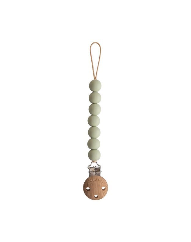 Mushie Pacifier Clip Halo Sage