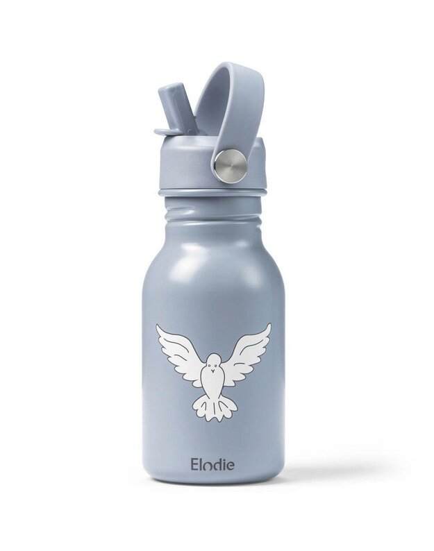 Elodie Details nerūdijančio plieno gertuvė su šiaudeliu Free Bird, mėlyna