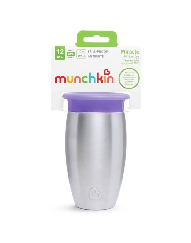 Munchkin nerūdijančio plieno gertuvė - termosas Miracle 360, 296 ml, įvairių spalvų