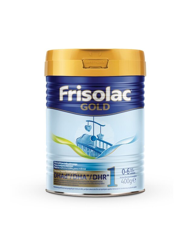 FRISOLAC GOLD 1 pradinio maitinimo pieno mišinys kūdikiams nuo gimimo, 400 g