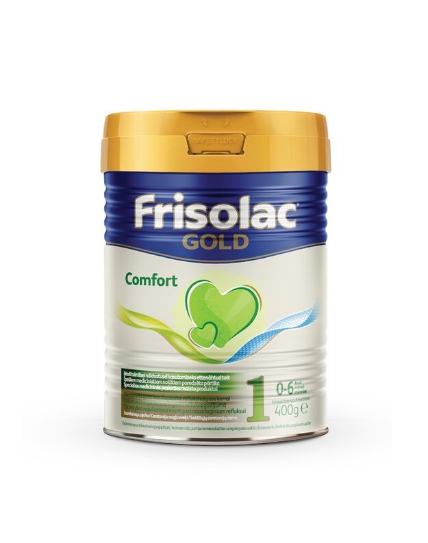 FRISOLAC GOLD COMFORT 1 specialios paskirties pieno mišinys kūdikiams nuo gimimo, 400 g