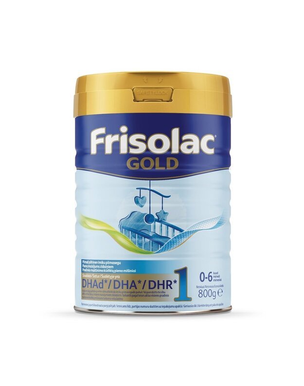 FRISOLAC GOLD 1 pradinio maitinimo pieno mišinys kūdikiams nuo gimimo, 800 g