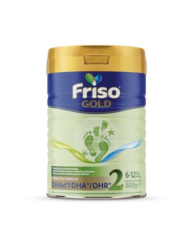 FRISO GOLD 2 tolesnio maitinimo pieno mišinys kūdikiams nuo 6 mėnesių, 800 g