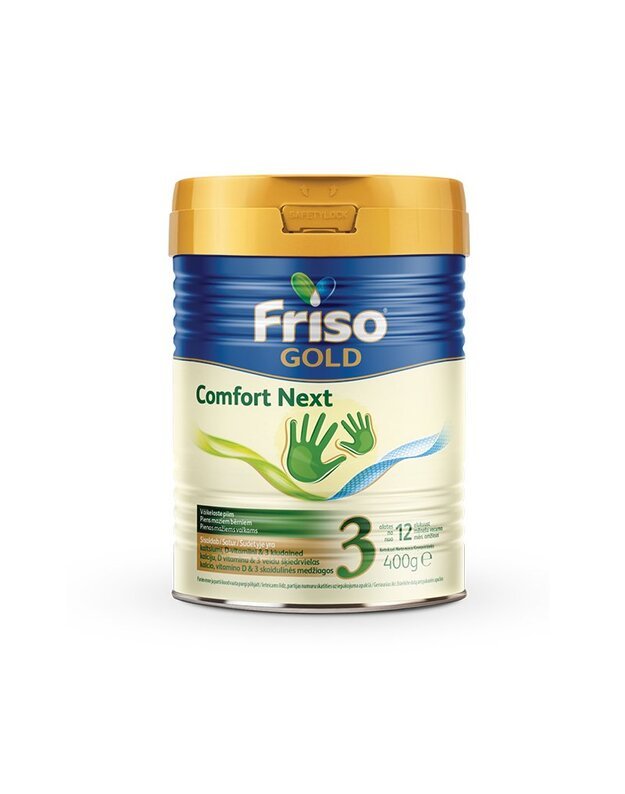 FRISO GOLD COMFORT NEXT 3 pieno mišinys esant vidurių užkietėjimams 1-3 metų vaikams, 400g