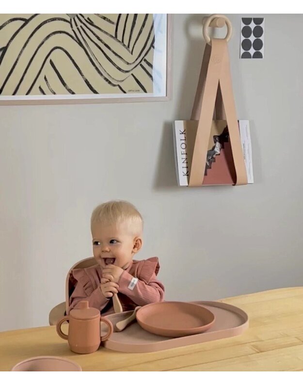 Atelier Keen silikoninis padėkliukas - lėkštė Nude, kūno spalvos