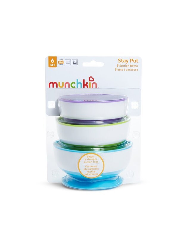 Munchkin neslīdošu bļodu komplekts, 3 gab.